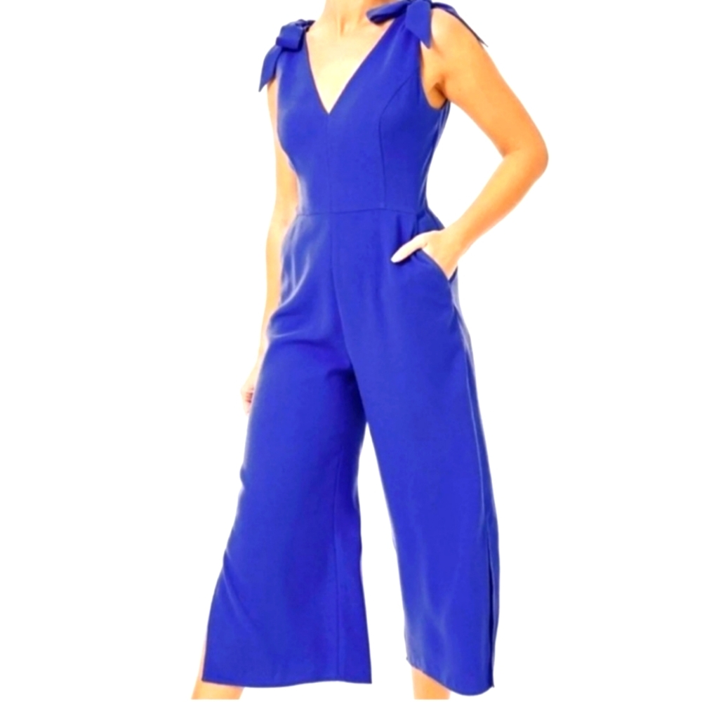 Lilly Pulitzer Danni Cropped Jumpsuit Size 6 Corsica Blue